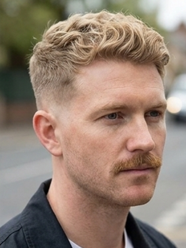 Crew cut med skarp skin fade