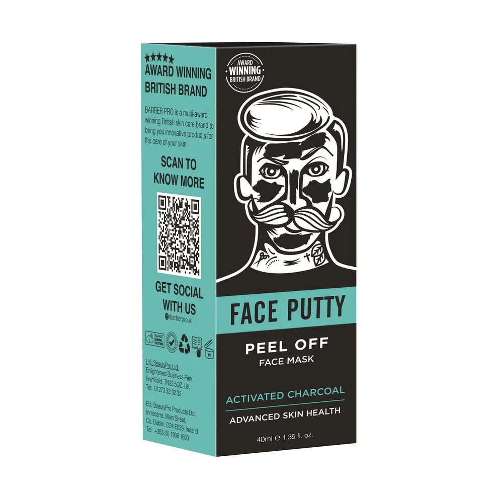 Barber Pro Face Putty Black Peel-Off Mask