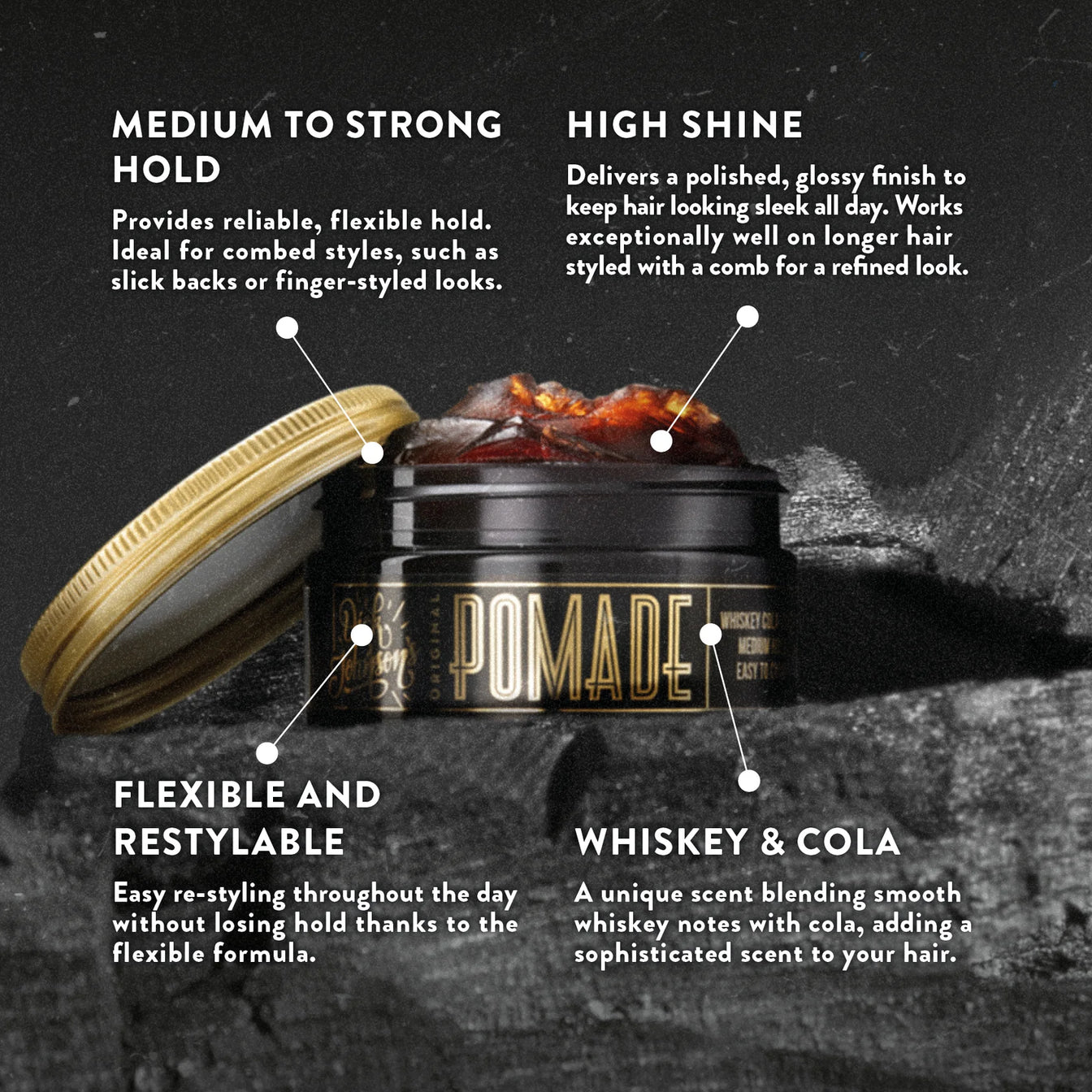 Original Pomade Dick Johnson whiskey cola