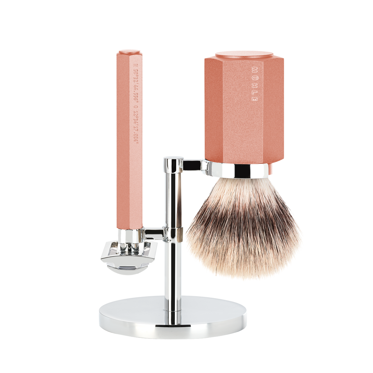 Rakset Hexagon Sunrise med Silvertip Fibre® Rakborste