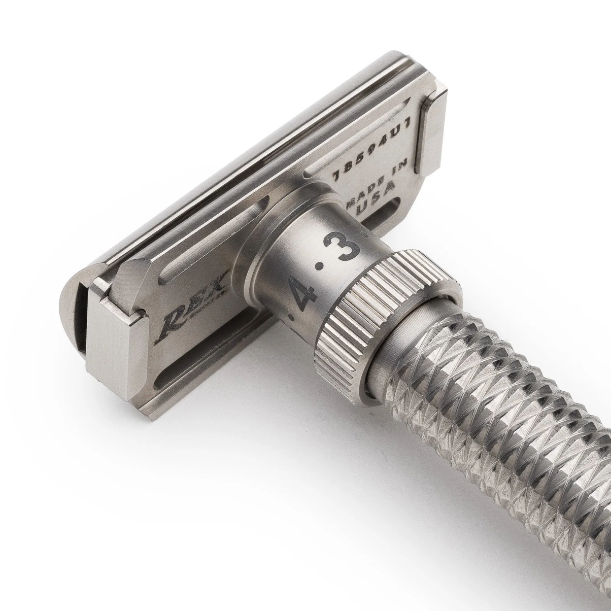 rex supply co. Slant Safety Razor Konsul XL - Stainless Steel