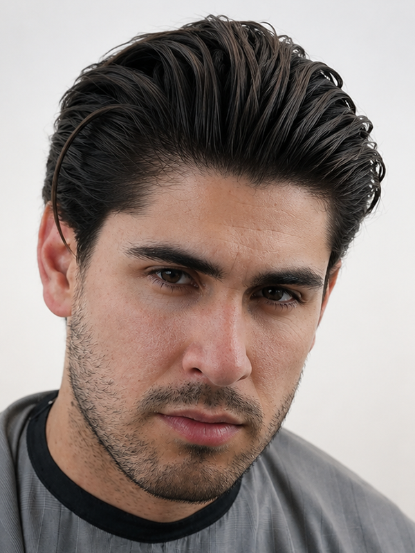 Modern matt slick back med undercut