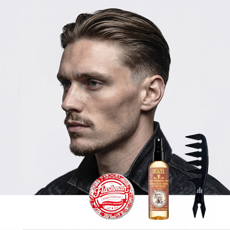 The Alpha Men Slick Back Middle Part Essentials Kit
