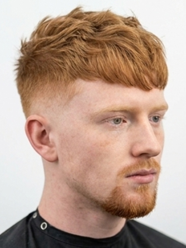 Curly crop på en man med lockigt hår