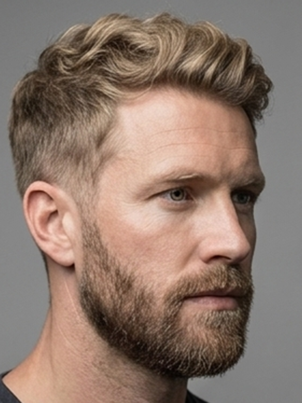 Ivy League crew cut med sidbena