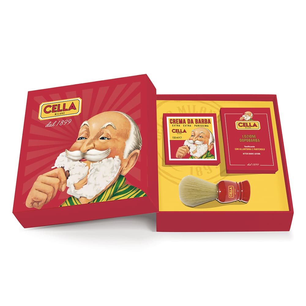 Cella Milano Traditionellt rakset – kräm, lotion och borste