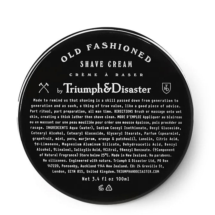 Triumph & Disaster Old Fashioned Shave Cream – Jar