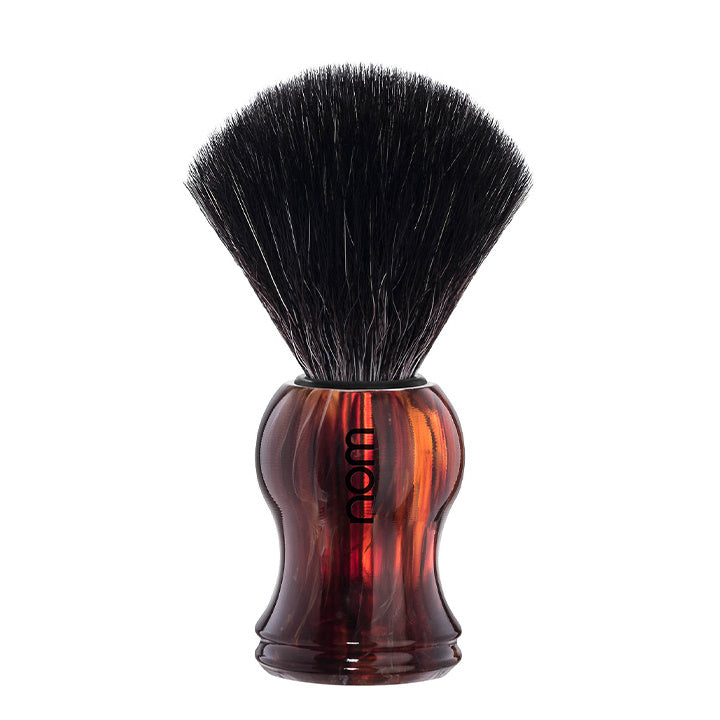 NOM Shaving Brush Gustav – Havana – Black Fibre
