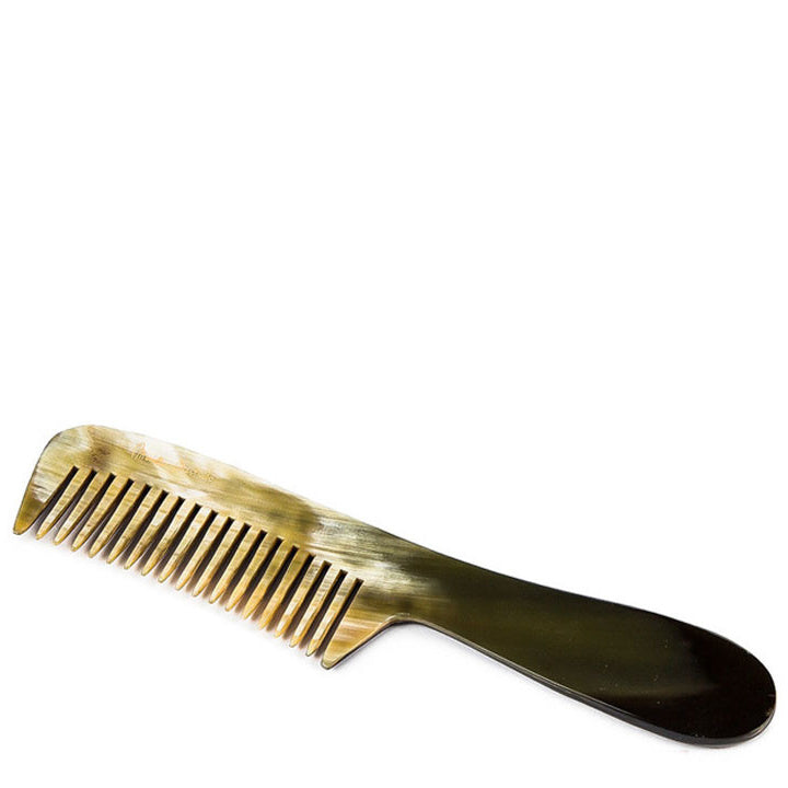 Mariella Martinato Genuine Horn Comb White Handle